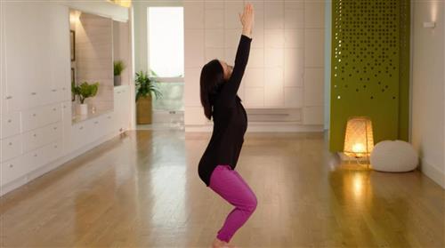 woman chair pose